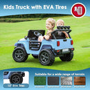 24V 2 Seater Ride On Truck with Remote Control 4WD Electric Car for Kids Ride On Car Battery Powered Ride On Toy Car with Music Player, LED Lights, Bluetooth, Rear Shock Absorber, Gray Blue by TinyTreasures Baby Boutique