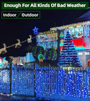 750 LED Outdoor Christmas Lights Decorations, 246ft Green Wire LED Christmas String Lights with Timer Memory, Twinkle Lighs for Indoor Outdoor Xmas Party Christmas Tree Wedding Garden Patio Blue by GreenHaven Gardens