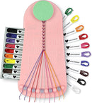 Choose Friendship Bracelet Making Kit – 20 Pre-Cut Threads, Portable Loom with Storage, Makes 8 Bracelets, Craft Gift for Kids Ages 8+, Blush Pink “Macaroon” by TinyTreasures Baby Boutique