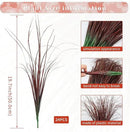 24Pcs Artificial Grass Plants, Faux Shrubs Wheat Grass, Artificial Tall Grasses Fake Plants for Outdoor Decor,Artificial Greenery Stems Weed for Room Indoor Home Decor（Red） by GreenHaven Gardens