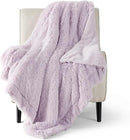 Bedsure GentleSoft Fuzzy Sherpa Faux Fur Twin Blanket Lavender Purple Cozy Gifts for Women Men, Soft Fleece Plush Warm Thick Blanket Twin Size for Bed, Room Dorm Essentials Purple Decor Gifts, 60x80 by CozyNest Decor