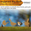 5Pcs Metal Birds Robin Fence Decorations Outdoor Yard Art, Rusty Birds Fence Art Outdoor and Garden, Metal Bird Silhouette Craft Statue Ornaments Fence Topper Decor by GreenHaven Gardens