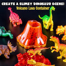 Original Stationery Dinosaur Slime Kit for Boys - Small Multicolor Original Style - Glow-in-The-Dark & Glitter DIY Slime Making Set with Lava, Blood & Dino Poop Effects by TinyTreasures Baby Boutique