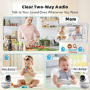 7" 1080P Full HD Split-Screen Baby Monitor,100 Hrs 5000mAh Battery Runs 4 Days with Flexible Bracket,No WiFi Baby Monitor with 2 FHD Cameras Hack-Proof,4X Zoom,2-Way Talk,Temp Alert/Lullabies/VOX by TinyTreasures Baby Boutique