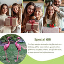YOUKI Metal Yard Art Flamingo Decor Pink Flamingos for Yard Garden Statues Red Flamingo Yard Art Outdoor Sculptures for Outside Home Patio Lawn Ornaments Backyard Decor, Set of 2 by CozyNest Decor