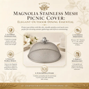 Magnolia Stainless Mesh Picnic Cover by Arthur Court Designs
