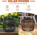 Solar Yard 1-Pack Outdoor Solar Lamp, Water-Resistant Lights for Outside Hanging Lantern Table Lamp Lights Decoration for Garden, Yard, Patio, Porch, Trees, Pathway, Black by CozyNest Decor