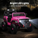 2 Seater Ride on Car Truck, 12V Kids Electric Ride on Toy for Big Kids Age 3-8 w/Remote Control- Hot Pink by TinyTreasures Baby Boutique
