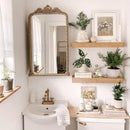 IAE Floating Wall Shelves 16 inch,Bathroom Shelves Wall Mounted,Invisible Shelves Floating Kitchen Shelves,Wooden Wall Shelves with Brackets for Living Room Wall Mounted,Easy Install,Set of 2,Natural by CozyNest Decor