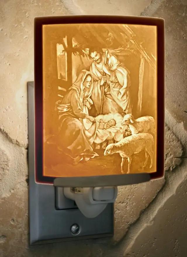 Nativity - Translucent Porcelain Lithophane Christmas Night Light, photo 2 of 4