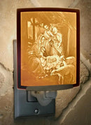 Nativity - Translucent Porcelain Lithophane Christmas Night Light by GreenHaven Gardens