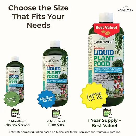 Organic Liquid Plant Food for Indoor Houseplants – All Purpose Fertilizer for Potted Plants, Vegetables, Succulents, Orchids, Roses – Miracle Growth with Mycorrhizae (32 oz), photo 8 of 9