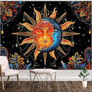 Lunerfex Sun and Moon Tapestry Mandala Wall Tapestry, Cute Tapestries for Bedroom Ceiling Tapestries Wall Hanging for Bedroom Living Room Decor Sun-1 70"x90" by CozyNest Decor