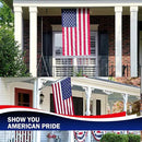 Homissor American Flag 10x15 for Outside US Flags Outdoor Heavy Duty United State USA Flag Embroidered Stars for All Weather High Wind Sewn Stripes With Brass Grommets by GreenHaven Gardens