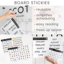 Personalized Clear Acrylic Calendar for Wall, Calendar Whiteboard for Wall, Dry Erase Wall Calendar, Wall Calendar Organizer System for Home (Block, Jade, 14"W x 11"H) by TinyTreasures Baby Boutique