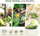 GreatBuddy 2x2x1 ft Round Galvanized Raised Garden Bed, Easy-Assembly Raised Bed with Anti-Cut Gloves & Tools, Rust-Proof Garden Bed for Outdoor, Vegetables, Herbs, Small Trees, White by GreenHaven Gardens