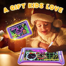 Magic LED Drawing Board for Kids, Girls Toys Age 6-8, Light Up Tracing Pad with 9 Double-Sided Cards, 6 Washable Markers, Arts & Crafts Kits Learning Toy Glow Up Doodle Board Christmas Birthday Gifts by TinyTreasures Baby Boutique