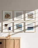 HAUS AND HUES Square Picture Frames Set - 15 Wooden Frames, 12x12 with Mat, Beige Oak Finish by CozyNest Decor