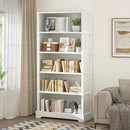 TVU 5-Shelf Wood Bookcase, 65 Inch Tall Bookshelf with Storage, Floor Standing Display Book Shelf，for Living Room Bedroom Study Office，Antique White by CozyNest Decor