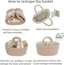 Diaper Caddy Organizer Cotton Rope Baby Basket Nursery Storage and Portable Tote Bag for Car Ideal Baby Shower Gifts and Registry Must-Have for Newborn Essentials Large konjak by TinyTreasures Baby Boutique