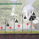 Gtongoko Bird Feeder Pole Squirrel Proof, 92 Inch Double Shepherds Hook for Outdoor with Squirrel Baffles Adjustable Heavy Duty with 5 Prongs Base for Hanging Plants, Bird Feeders, Black by GreenHaven Gardens
