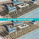 HEBE Outdoor Rug Waterproof 5x8, Reversible Plastic Straw Rug RV Camping Rug, Indoor Outdoor Patio Mat Clearance, Outside Carpet for Porch,Deck,Camper,Balcony,Backyard,Picnic by GreenHaven Gardens