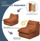 Misolant Bean Bag Chairs，Big Corduroy Fabric Sofa Bean Bag Chair for Adults and Teens with High-Resilience Sponge, Non-Slip Base Floor Lounge Sofa for Home, Living Room, Bedroom, Gaming Brown by CozyNest Decor