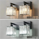 Modern Bathroom Vanity Light 2-Lights Black Crystal Bathroom Wall Light Vanity Light Fixtures，12.59-inch Modern Minimalist Design by CozyNest Decor
