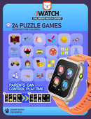 Kids Smart Watch for Boys Girls 6-12 with Pedometer Audio Book Camera Music Player Present Birthday Christmas (Silver Frame Orange)… by TinyTreasures Baby Boutique