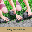 Beuta Landscape Edging | Garden Edging Border | Faux Stone Bricks for Lawn edging, Flower beds, Pathways & Yard Edging– 10 Packs | Each Section Has 6 Bricks 48"L x 4"W x 2.25"H | 30 Spikes |Charcoal by GreenHaven Gardens
