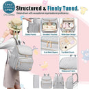 Weitars Diaper Bag Backpack Large Baby Diaper Bag with Changing Pad Travel Diaper Backpack,Baby Bag for Boys Girls,Stroller Straps,5 Insulated Pockets (Gray) by TinyTreasures Baby Boutique