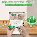 Utook Crochet Kit for Beginners, 6-Pack Crochet Animal Kit,Crochet Kits for Beginners Adults and Children, with Instructional Videos and Paper tutorials, Handmade Crafts, Holiday Gifts (Turtle) by TinyTreasures Baby Boutique