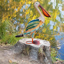 HONGLAND Solar Metal Pelican Statues Garden Sculpture & Statues, Glass Outdoor Pelican Yard Art Coastal Ocean Bird Decor Lawn Ornament for Backyard Porch Patio Decor（19 Inch） by GreenHaven Gardens