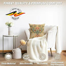 Charlotte Home Furnishings Throw Pillow Covers, Decorative Boho Pillow Covers for Couch, Living Room, Red Tulip Square Cushion Cases 18x18 in, European Cotton Jacquard Woven for Cozy Bedroom Decor by CozyNest Decor