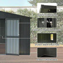 Domi Outdoor Storage Shed 11' x 12.5', Metal Sheds Steel Utility Tool Storage House with Double Lockable Doors & Air Vents for Patio Garden Lawn Backyard, Dark Gray by GreenHaven Gardens