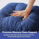 Chair Cushions, Dining Chair Cushions, Tufted Indoor Chair Pads, Set of 4, Navy Blue, 16.5'' x 16.5'' x 3.5'' by GreenHaven Gardens