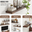 Floating Shelves for Wall, USA-Sourced Walnut Wood 48 Inch Long Wall Shelves, Natural Wooden Wall Mounted Picture Ledge Shelf, Nursery Book Storage Shelf Kids Bookshelf, Display Shelf for Bathroom by TinyTreasures Baby Boutique