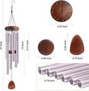 Large Aluminium Wind Chimes 37 Inches to Create a Zen Atmosphere Suitable for Outdoor, Garden, Patio Decoration. Classic Wind Chimes with Wind Catcher Suitable as A Gift for Unisex(Purple) by CozyNest Decor