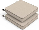 LVTXIII Patio Chair Cushions 19"x19"x3", Water-Repellent Outdoor Seat Cushions for Patio Furniture, Square Chair Pads with Ties for Home Garden Decoration, Set of 2, Light Grey by GreenHaven Gardens