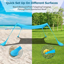 COMMOUDS Beach Tent Sun Shelter - UPF50+ Pop Up Beach Canopy with Sandbags & Sand Shovel & Windproof Poles, Portable Sun Shade for Beach, Camping, Picnics, Backyard by TinyTreasures Baby Boutique