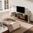 TV Stand for Living Room - up to 65 Inch TVs Mid Century Modern Entertainment Center with Storage and Adjustable Shelves, Media Console Table Walnut 59" by CozyNest Decor