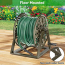 GOFORWILD Garden Wall/Floor Mount Hose Reel, Decorative Hose Reel, Garden Heavy-Duty Water Hose Holder Winder, Holds 200-Feet of 5/8-Inch Hose by GreenHaven Gardens