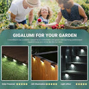 GIGALUMI Solar Deck Lights Outdoor, 16 Pack Waterproof LED Solar Lights for Stairs, Step, Fence, Railing, Yard and Patio (Cool White) by GreenHaven Gardens