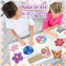 JRD&BS WINL Poke in Fun Art Kit for Kids Ages 3 up, Flower Bouquet Creative Decor Mess Free Art Set for Children Fun Activity Gifts for Boy and Girls 4-8 Year Old DIY Fabric Craft (Flower Bouquet) by TinyTreasures Baby Boutique