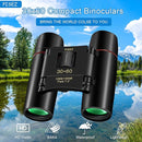 PISEZ 30X60 Compact Binoculars for Adults and Kids，Lightweight Foldable Easy Focus Small Binoculars for Bird Watching Hunting Concert Traveling Theater Opera Sightseeing by TinyTreasures Baby Boutique