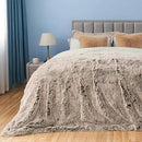 GONAAP Fuzzy Faux Fur Throw Blanket Queen Size Frosty Brown Super Soft Cozy Plush Fuzzy Shaggy Blanket for Couch Sofa Bed (Frosty Brown, Queen(90"x90")) by CozyNest Decor