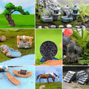 37PCS Fairy Garden Accessories, Miniature Nature Village Theme Fairy Garden Supplies for Outdoor, Mini Resin Animals House Bridge Pool Figurines Micro Landscape Succulent Plant Pots Terrarium Decor by CozyNest Decor