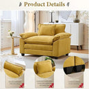 URRED Modular Sectional Sofa Comfy Cloud Couch, Modern Chenille Sofa Sleeper Deep Seat Couches with Ottoman/Pillows for Living Room (Yellow, 53'') by CozyNest Decor