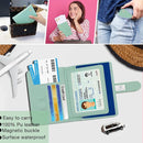 Melsbrinna Rfid Passport Holder for Travel women/Men, Cute Passport Wallet Rfid Blocking Card Slots, Rfid Passport Cover/CaseTravel Wallet, Passport Book Holder (1, Green4) by TinyTreasures Baby Boutique
