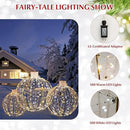 Tangkula Christmas LED Light Balls for Tree (3 Pack), Outside Lighted Sphere with 180 Warm White & 180 Cold White Lights, Holiday Lighted Decorations, Christmas Sphere Balls for Indoor Outdoor Decor by CozyNest Decor